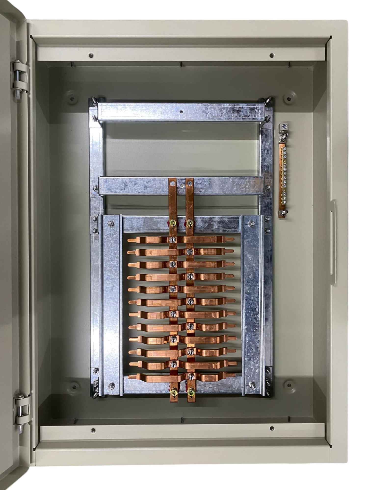 Schneider Panel Board EZC100 Main 2Pole 100A with copper busbars inside metal electrical enclosure