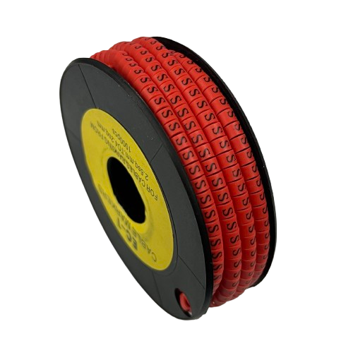 Grippes cable management spool with S Marker Red 2.6mm to 4.2mm 1000pcs for wiring organization