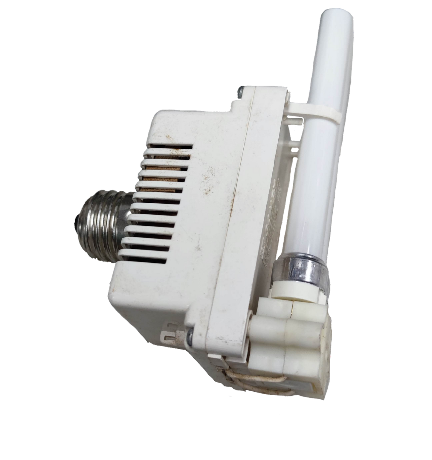 White lighting installation PLC Adaptor to E27 5W-11W with metal screw base and tubular design