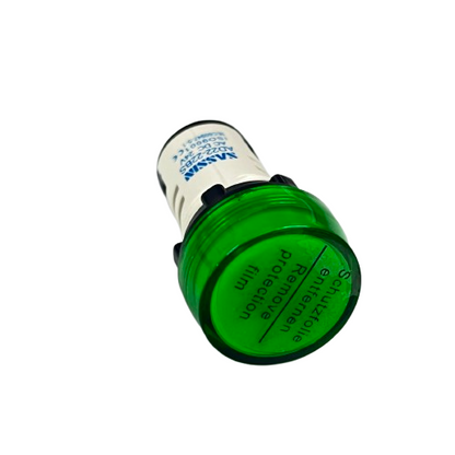 Grippes green LED Indicator Lamp 22mm 24V panel mount indicator with protective film for work and safety lights