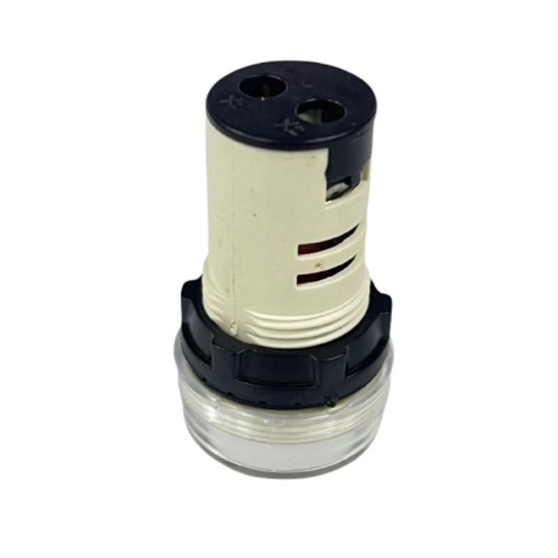 Sassin Pilot Lamp WHITE 22mm 220V AC indicator light assembly with clear lens and white body