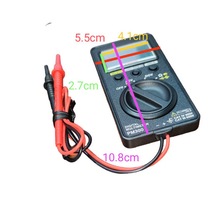SANWA Digital Pocket Tester PM300 with large display and test leads for accurate electrical measurements