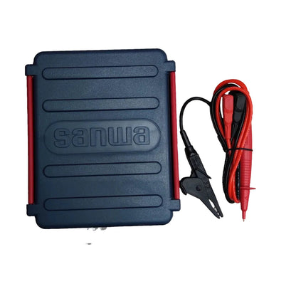 SANWA MG1000 insulation tester 1000V with red and black test leads and blue carrying case