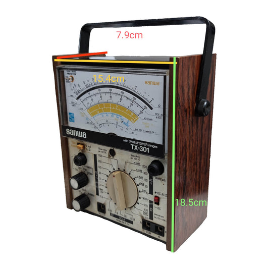 Sanwa SWR and Power Ranges Multi Tester Vintage Analog Tester TX-301 with Fuse Protection Non Operational For Display Only