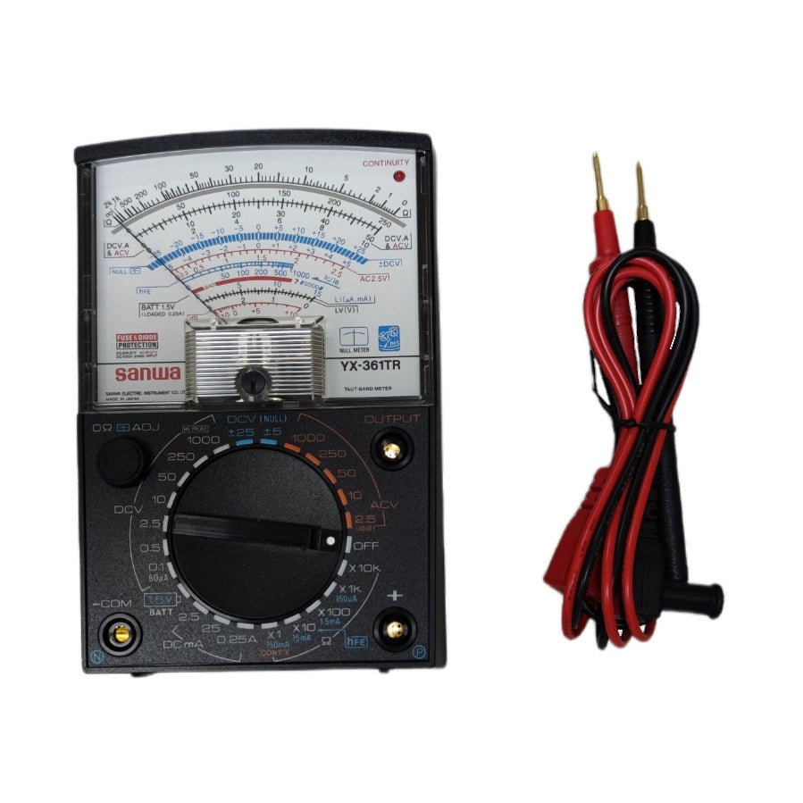 SANWA YX-361TR multi-tester with probes for accurate electrical measurements and testing