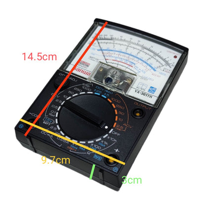 SANWA YX-361TR multi-tester with analog display and measurement dial for electrical testing