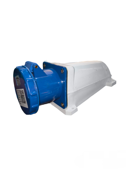 Sassin Industrial Outlet Wall Type 3SP1-133 with blue socket and white mounting base