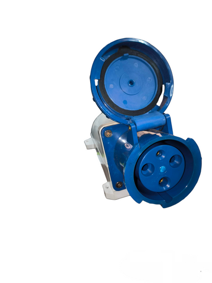 Sassin Industrial Outlet Wall Type 3SP1-133 blue power socket with protective cover open