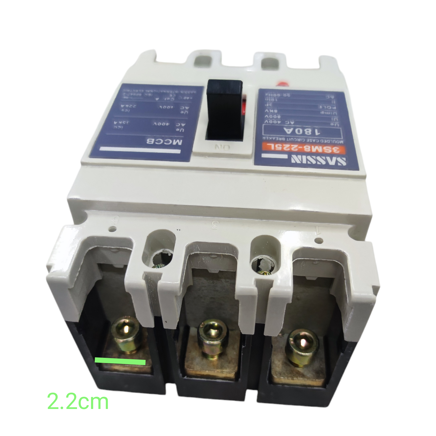 Himel 180A 3 Pole Industrial Circuit Breaker with switch and metal terminal connectors
