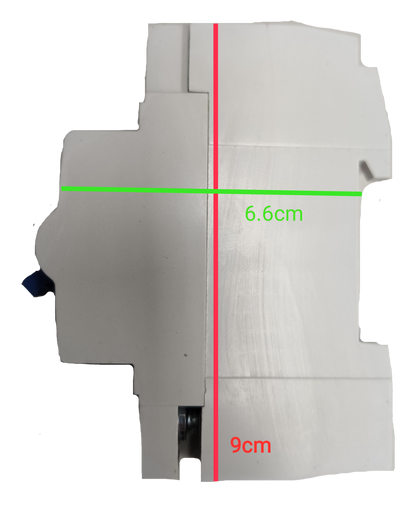 Sassin 2Pole 30ma RCCB Breaker electrical component with dimensions 9cm by 6.6cm
