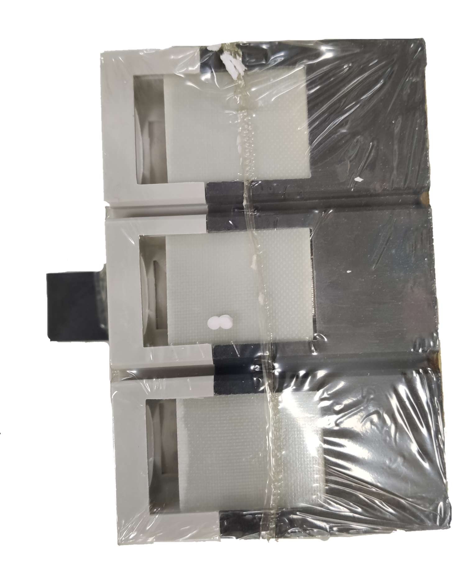 Sassin 315A Industrial Circuit Breaker 3 Pole wrapped in protective plastic for electrical safety