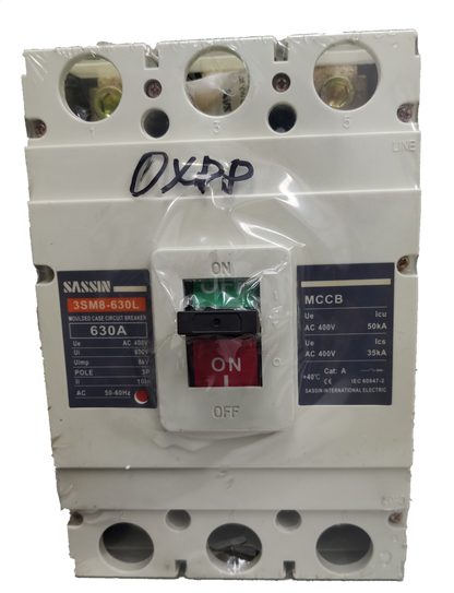 Sassin 630A Circuit Breaker 3 Phase Industrial molded case circuit breaker with on off switch