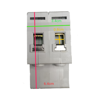 Sassin Miniature Circuit Breaker 25A 2Pole white electrical component with metal contacts