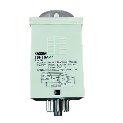 Sassin Multi Range Timer 0-10 Sec 0-5 Sec relay 3SH3BA 11 white plug in industrial timer unit