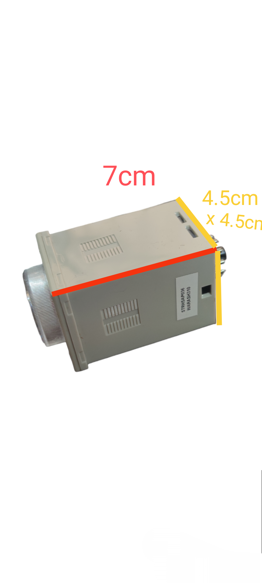 Sassin Multi Range Timer 0-10 Sec 0-5 Sec relay module with panel mount housing and rotary timing knob