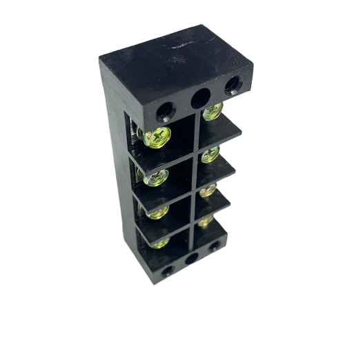 Grippes Sassin 100A 4 Pairs Terminal Block black plastic eight screw brass terminals for wiring