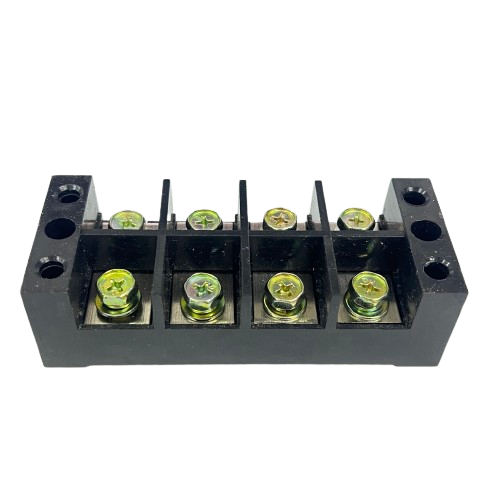 Grippes Sassin 100A 4 Pairs Terminal Block black plastic screw terminal for wiring connections