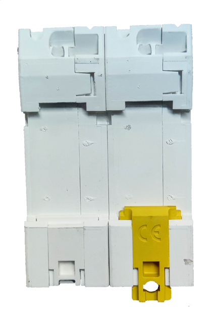 Schneider 125A Miniature Circuit Breaker 2 Pole with white and yellow casing for electrical protection