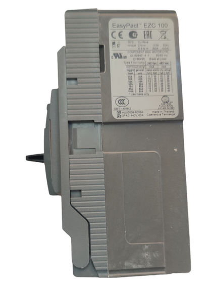 Schneider EasyPact EZC 100 3 pole 10KAIC circuit breaker 220V with detailed specifications