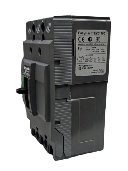Schneider 40A 3 Pole Industrial Circuit Breaker 100AF for reliable electrical protection