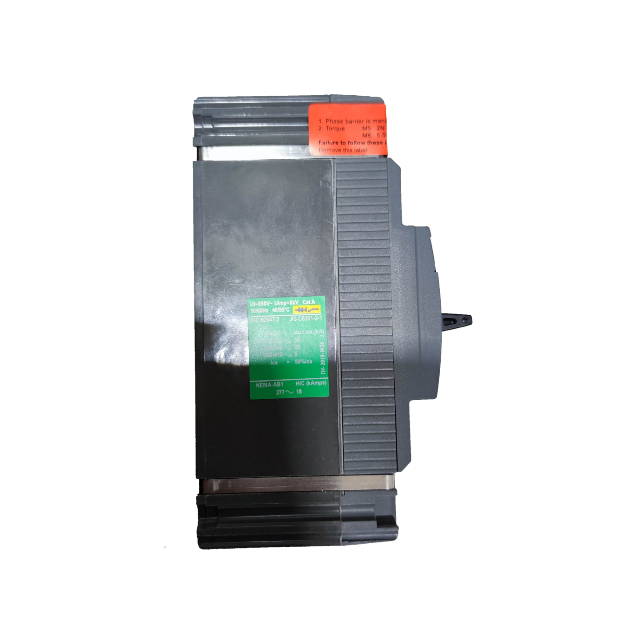 Schneider 75A 1 Pole Industrial Circuit Breaker electrical circuitry component in black and gray