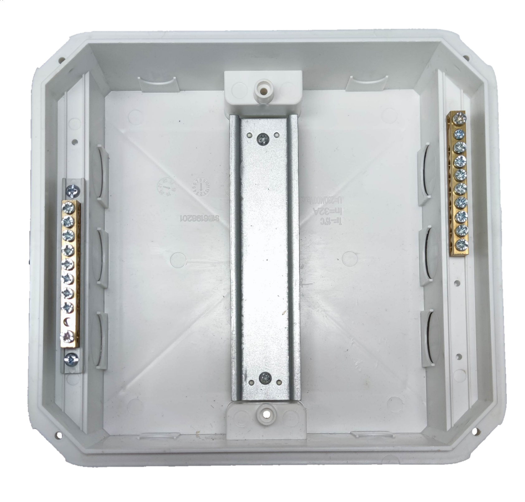 Schneider 8 Ways Distribution Panel IP40 electrical circuitry part white enclosure with metal mounting bracket