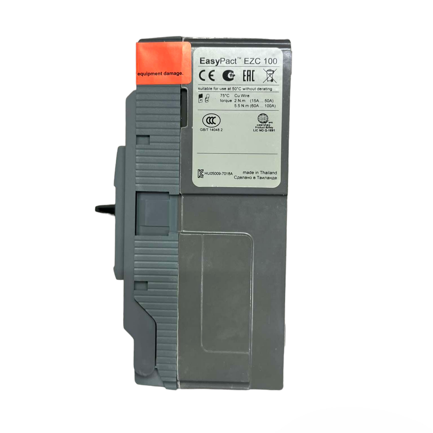 Schneider 80A 2P Industrial Circuit Breaker EasyPact EZC 100 gray electrical component