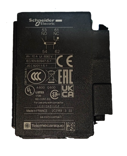 Schneider Auxiliary Contact LADN11 power accessory for switches and plugs with certification labels