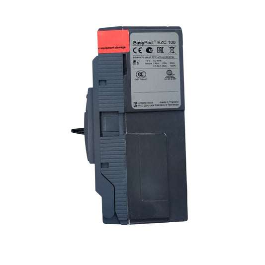 Schneider 50A 2 Pole Breaker Industrial Easy Pact EasyPact EZC molded case circuit breaker side view