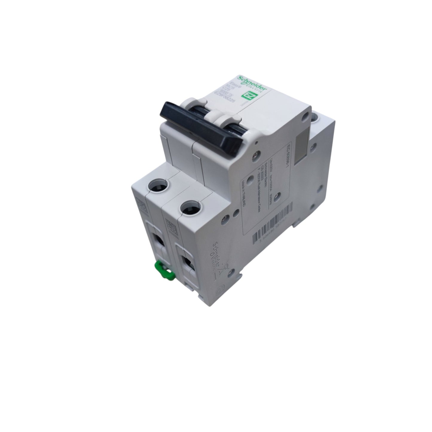 Schneider 63A 2 Pole 6KAIC 220V Miniature circuit breaker white two pole MCB with black dual toggle