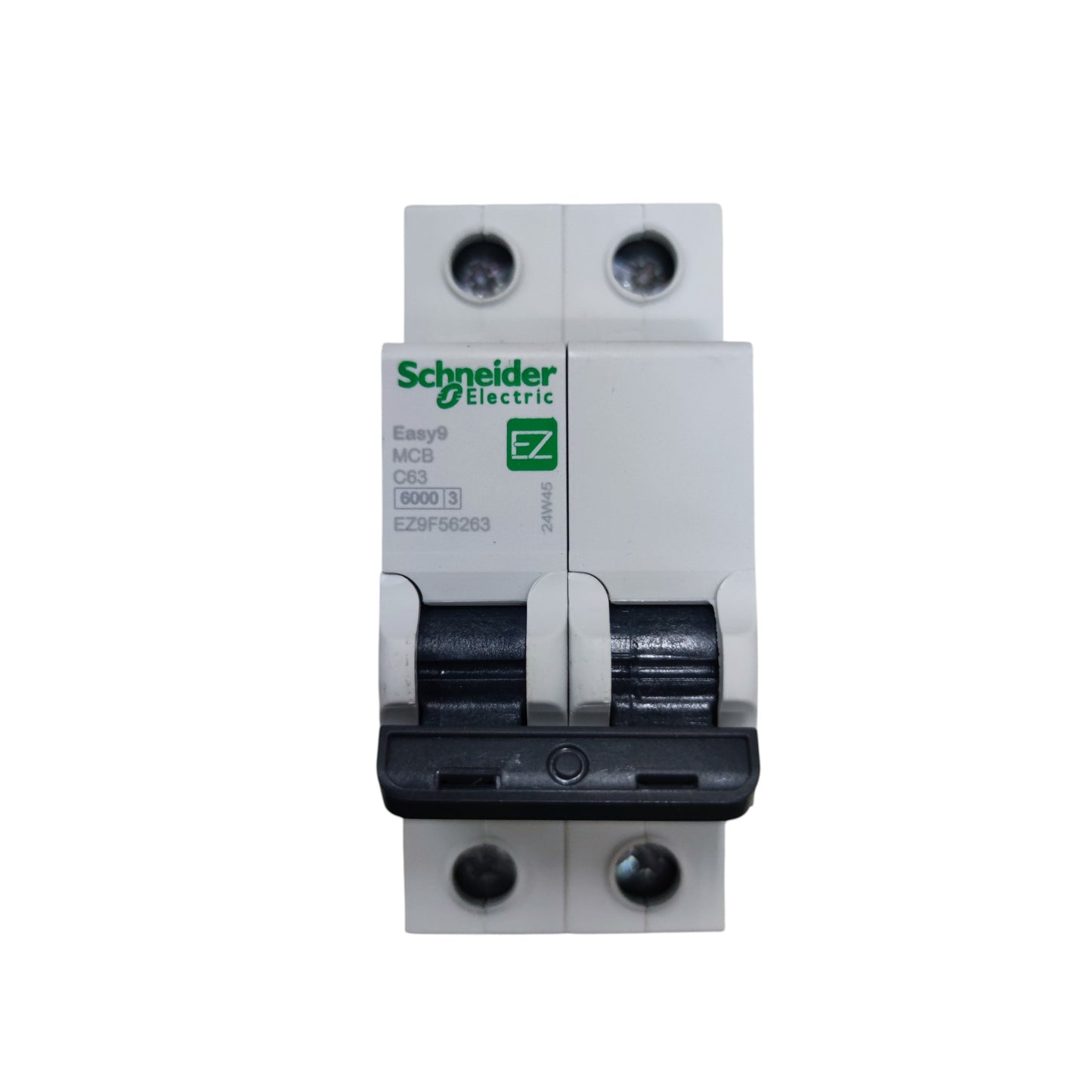 Schneider Electric 63A 2 Pole 6KAIC 220V Miniature circuit breaker dual pole MCB with black toggle