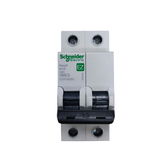 Schneider Electric 63A 2 Pole 6KAIC 220V Miniature circuit breaker dual pole MCB with black toggle