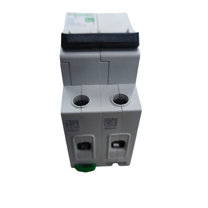 Schneider 63A 2 Pole 6KAIC 220V Miniature circuit breaker two pole gray housing front view