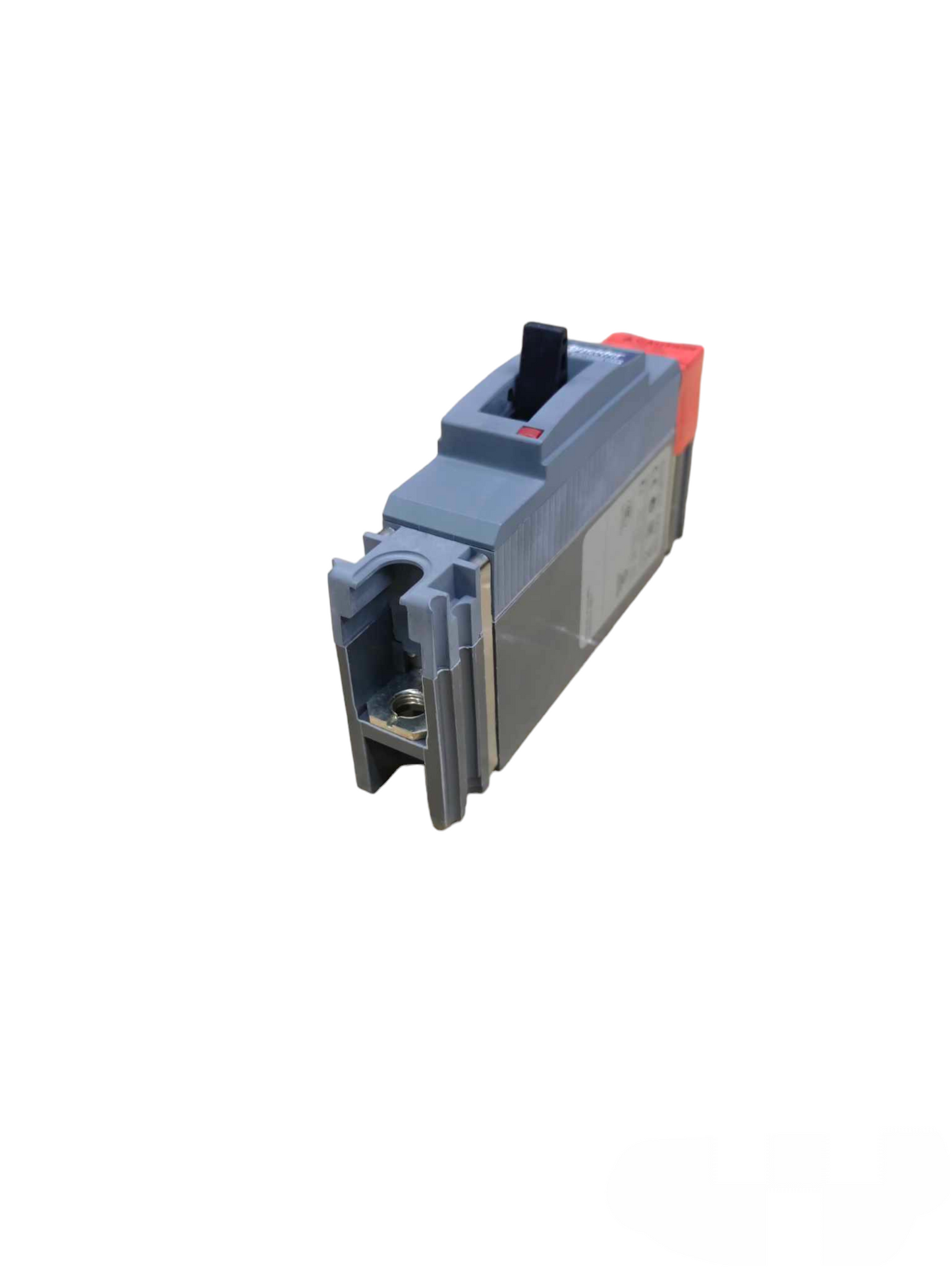 Schneider 80A 1 Pole Industrial Circuit Breaker in gray with black switch lever