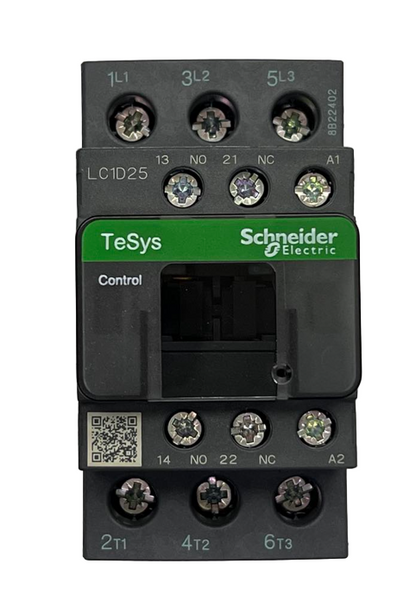 Schneider LC1D25M7 220V industrial contactor with multiple connection terminals for industrial applications