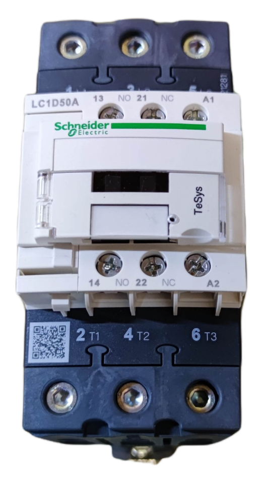 Schneider Magnetic Contactor 50A 220V TeSys with multiple connection terminals and secure mounting