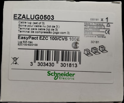 Schneider Electrical Mechanical Lugs for 50A EZC in branded packaging box EZALUG0503