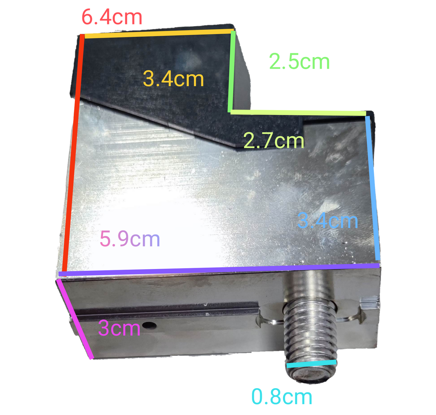 Schneider EZC400N Ampere Frame with detailed dimensions for electrical circuit applications