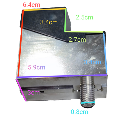 Schneider EZC400N Ampere Frame with detailed dimensions for electrical circuit applications