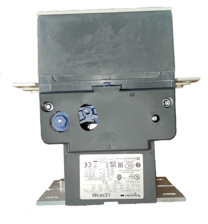 Schneider Magnetic Contactor 185A 220V with clear labeling and mounting brackets for electrical applications