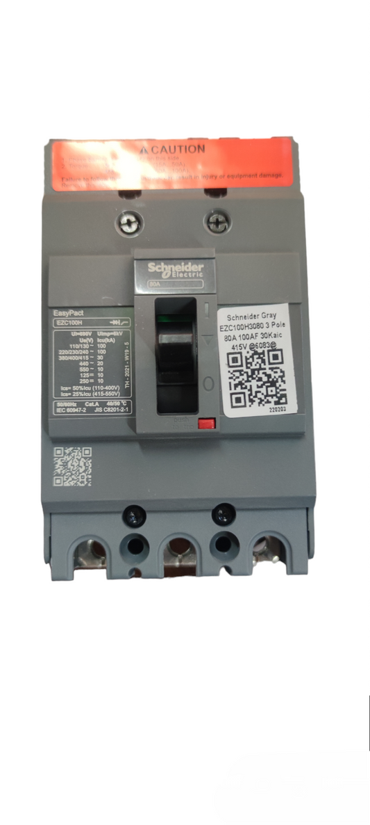 Schneider MCCB 80 amp 3 phase 220V 10 KAIC Circuit Breaker for electrical safety and reliability