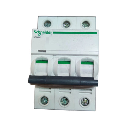 Schneider Miniature Circuit Breaker 20A 3 Pole with clear labeling and installation options
