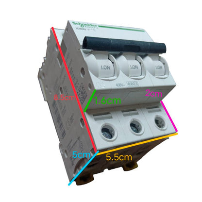 Schneider Miniature Circuit Breaker 40A 3 Pole with clear labeling and compact design for electrical safety