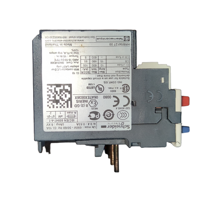 Schneider Overload Relay LRD04 with connection terminals and technical specifications