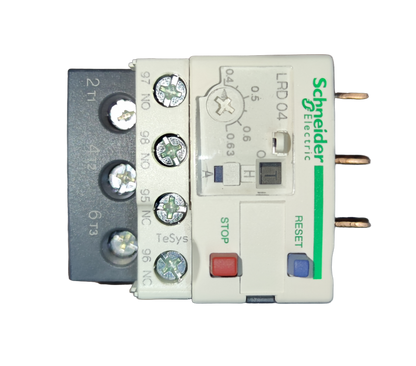 Schneider Electric Overload Relay LRD04 with adjustable settings and reset button for electrical protection