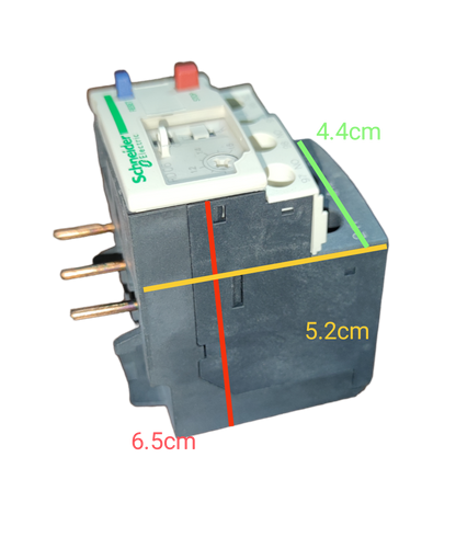 Overload Relay LRD05 Schneider with precise dimensions and a compact design for electrical applications