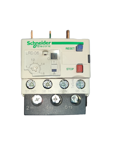 Overload Relay LRD06 Schneider with Reset and Stop Buttons for Electrical Circuit Protection