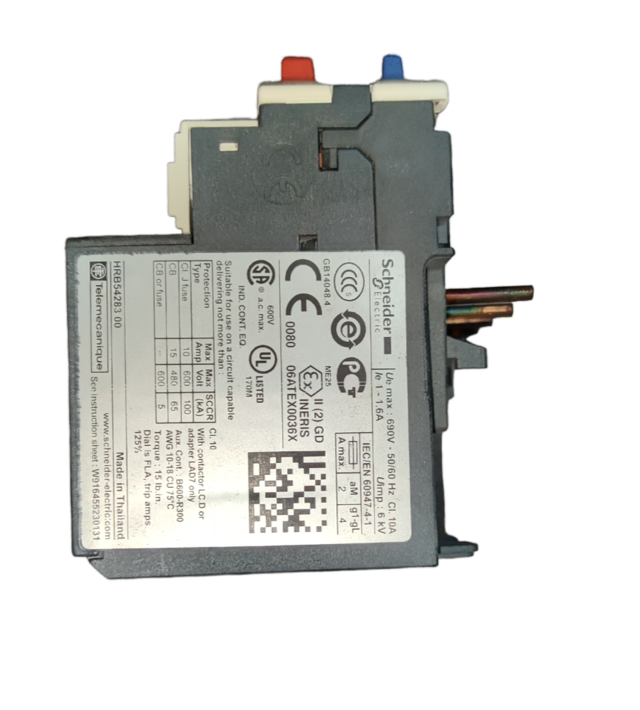 Overload Relay LRD06 Schneider with detailed specifications for electrical circuit applications