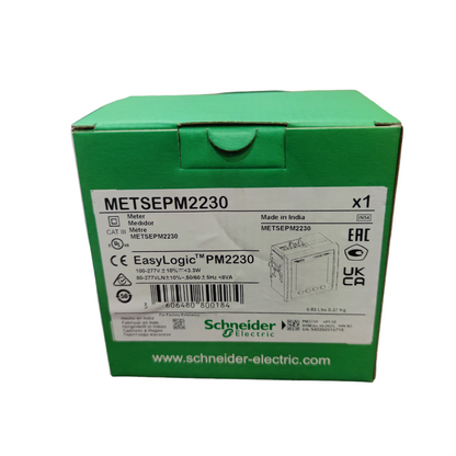 Schneider Power Meter PM2230 Easy Logic green box packaging for electrical trade tools and testers