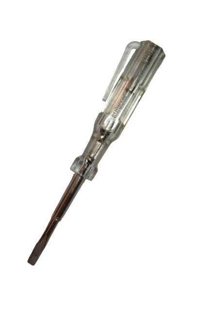 Rubicon Screw Driver Tester No.6700 with transparent handle and metal tip for electrical testing